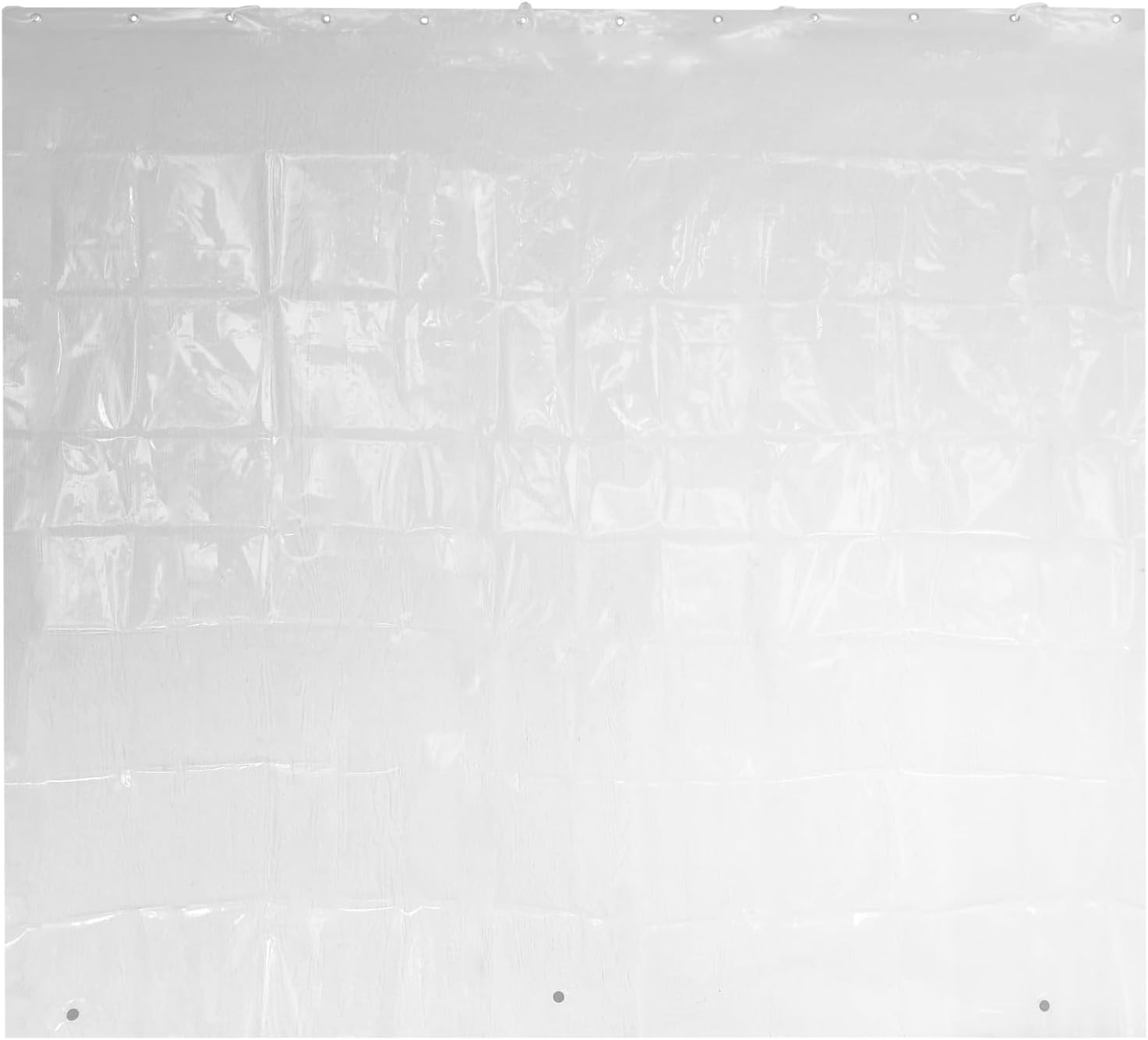 12 Gauge Clear Shower Curtain Liner, 72 by 70 Inches with Weighted Bottom and 12 Grommets