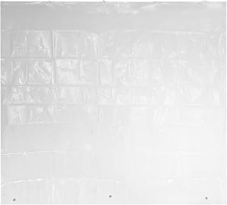 12 Gauge Clear Shower Curtain Liner, 72 by 70 Inches with Weighted Bottom and 12 Grommets