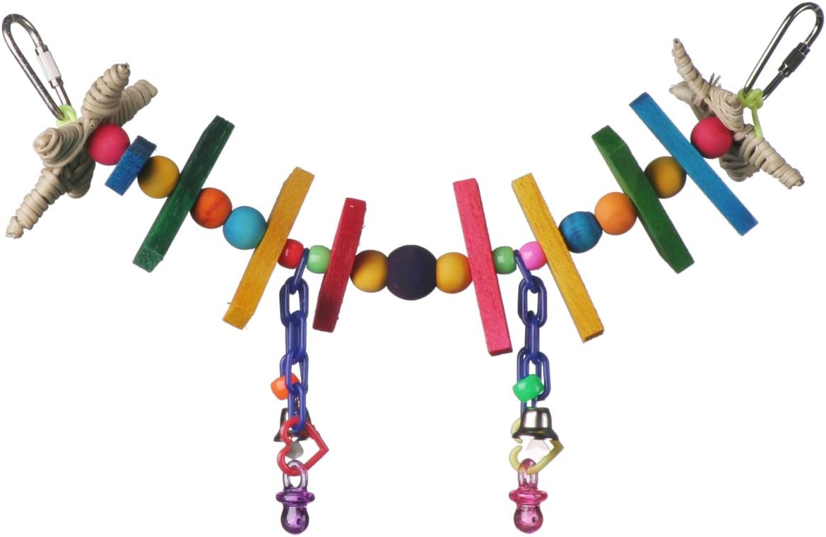 2 by 11-Inch Mini Rainbow Bridge Bird Toy, Small