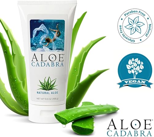 Miniatura 31 de Aloe Cadabra Lubricante personal saborizado e hidratante vaginal, lubricante orgánico de aloe comestible para hombres, mujeres y parejas, no mancha