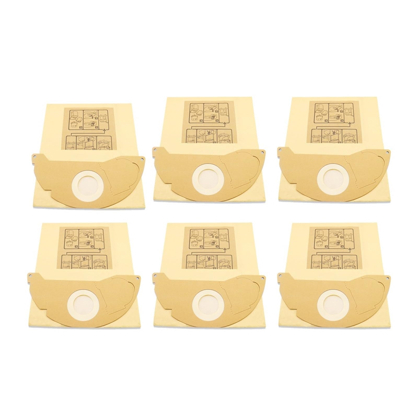 HIZON Paper Dust Bags，Compatible For Karcher，WD2 MV2 WD2200 WD2250 A2004 A2054 A2000 A2074 A2236 SE2001 SE5100 SE6100 Vacuum Cleaner 6.904-322.0