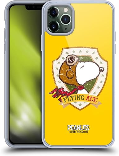 Head Case Designs Funda de gel suave con licencia oficial de Peanuts Flying Ace The Many Faces of Snoopy compatible con Apple iPhone 11 Pro Max