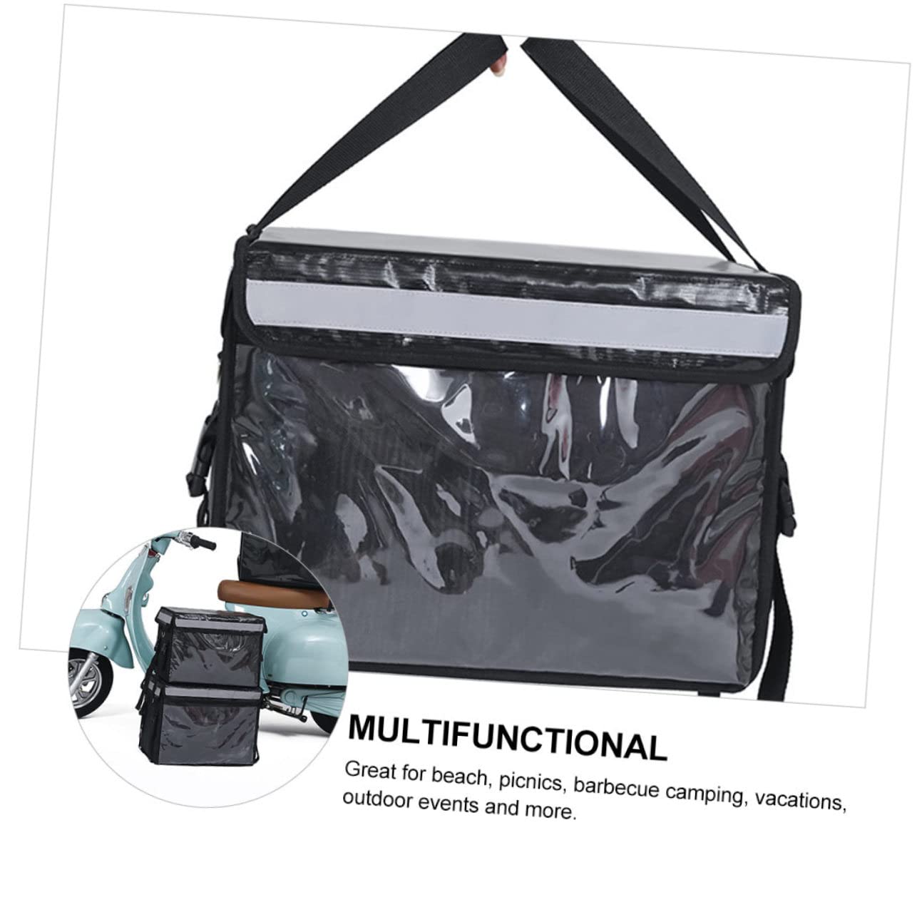 Contenitore Termico da 32l Rivestimento Oxford e Alluminio Mantiene Caldo e Freddo Struttura Resistente per Alimenti per Picnic e Vacanze