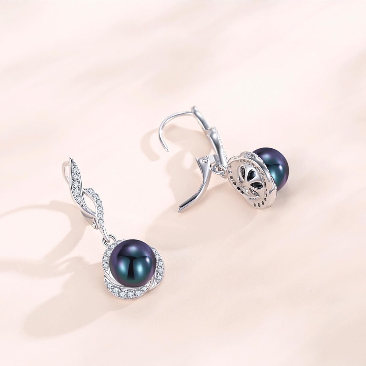 Dangle Earrings 925 Sterling Silver Leverback Earrings Birthday Gift Christmas Sterling Silver Jewelry for Women - Image 3