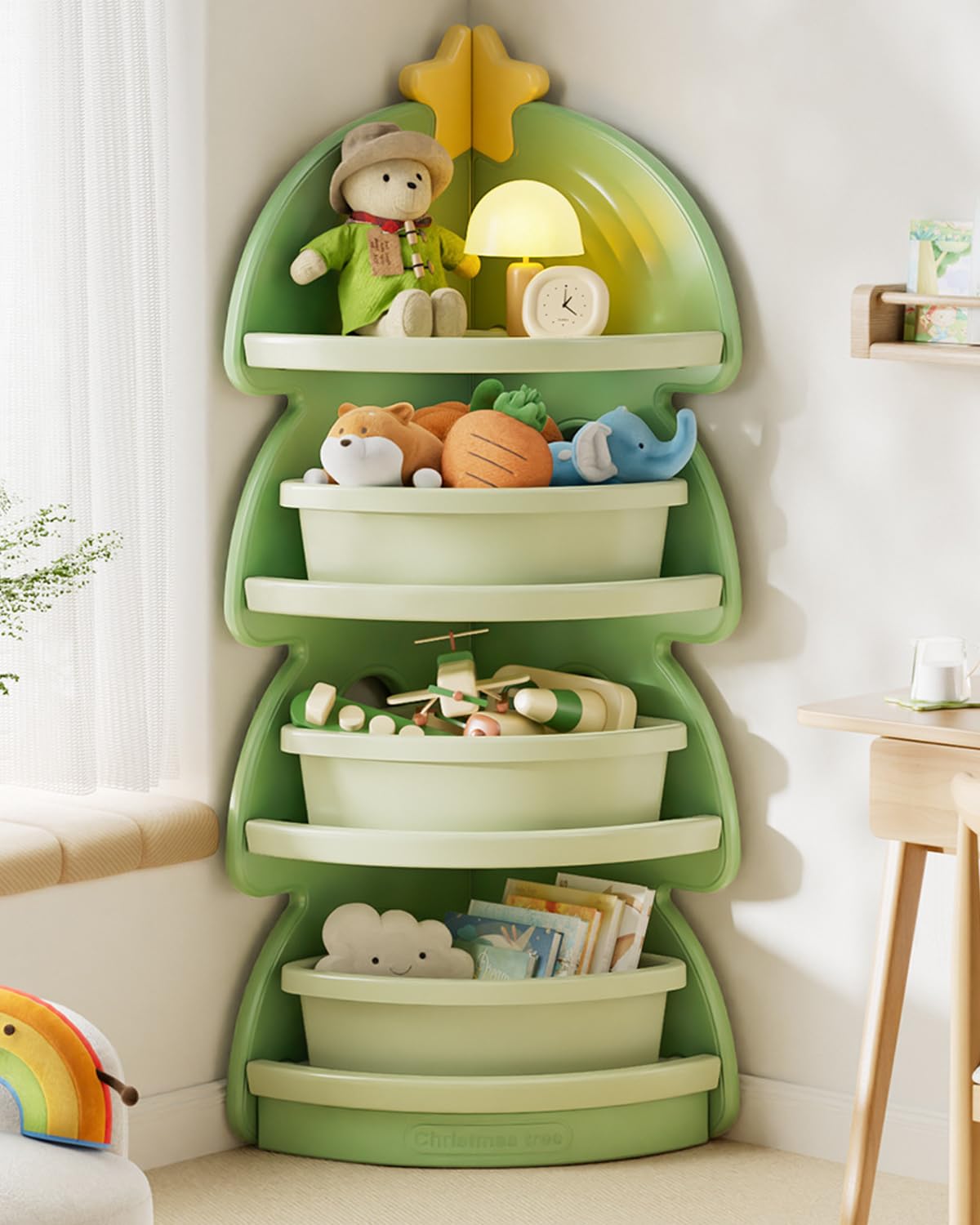 JSLJDM Kinderregal, Spielzeugregal, herausnehmbaren Aufbewahrungsboxen,Eckspind,Großes Fassungsvermögen,Regal Kinderzimmer Spielzimmer, Kinderregal White 55x120cm (with Storage Box)