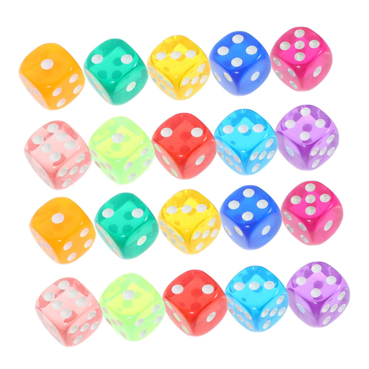BESTonZON 400 Pièces Dés Transparents dés de Couleur Jeux de dés Jouer aux dés de des dés Jouets Dés drôles Accessoires de fête Outil de de société dés pour Le Acrylique
