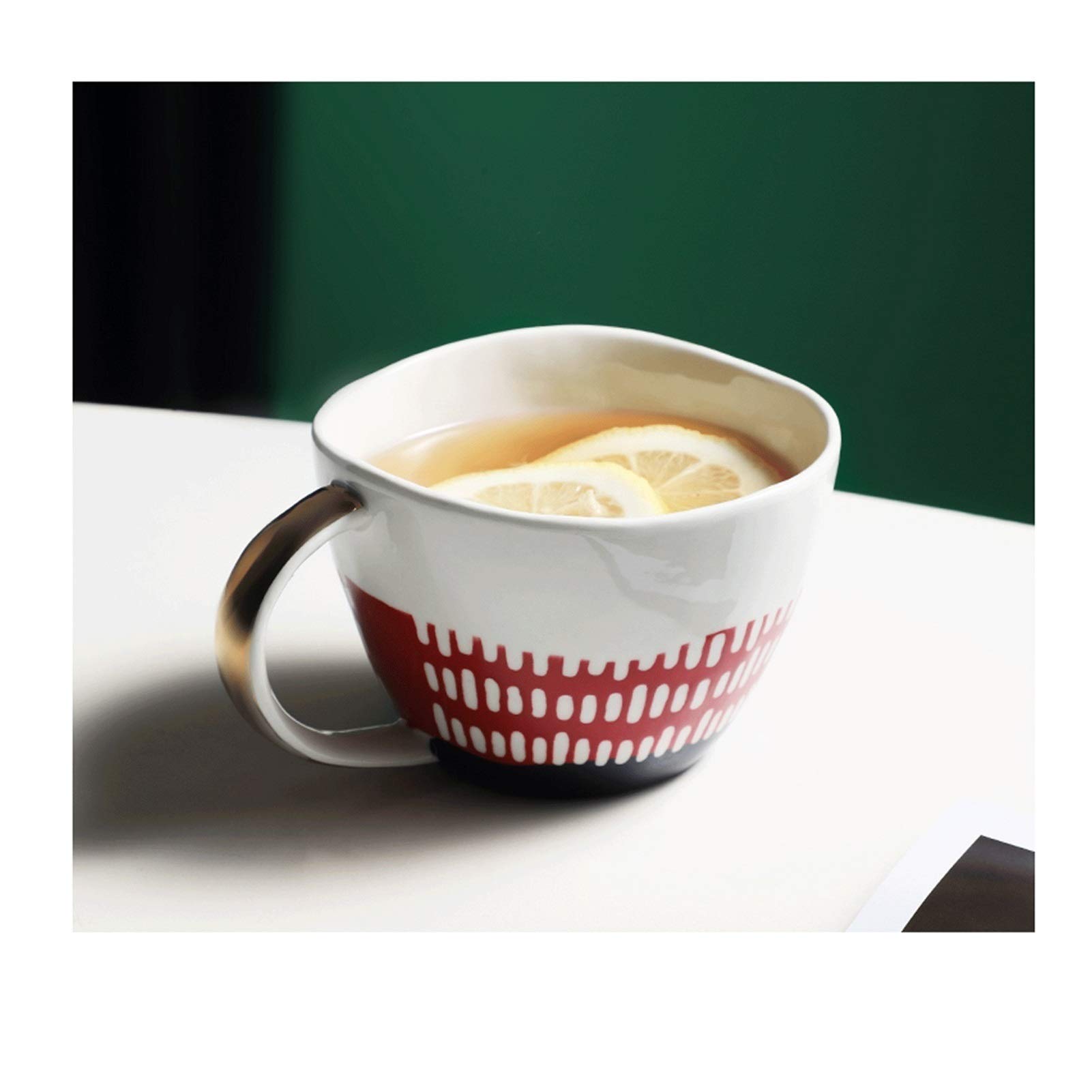 Kaffeetasse, Teetasse, Retro-Keramik-Teetasse, Phnom Penh, unregelmäßiges Frühstück, Haferflocken, Becherboden, glatt (A)