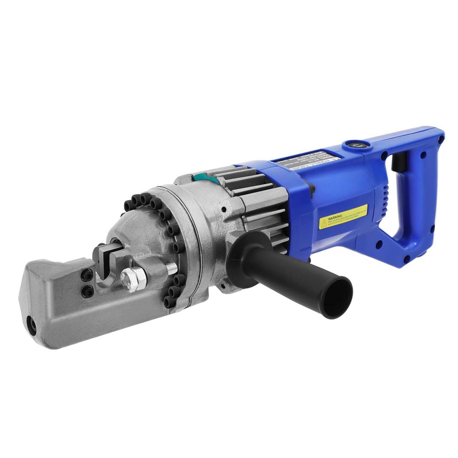 DPLWJPP Electric Hydraulic Rebar Shear Cutting Portable Hydraulic Electric Rebar Cutter Hydraulic Steel Bar Cutter Handheld Cutting Machine for 4-20mm Diameter Blue