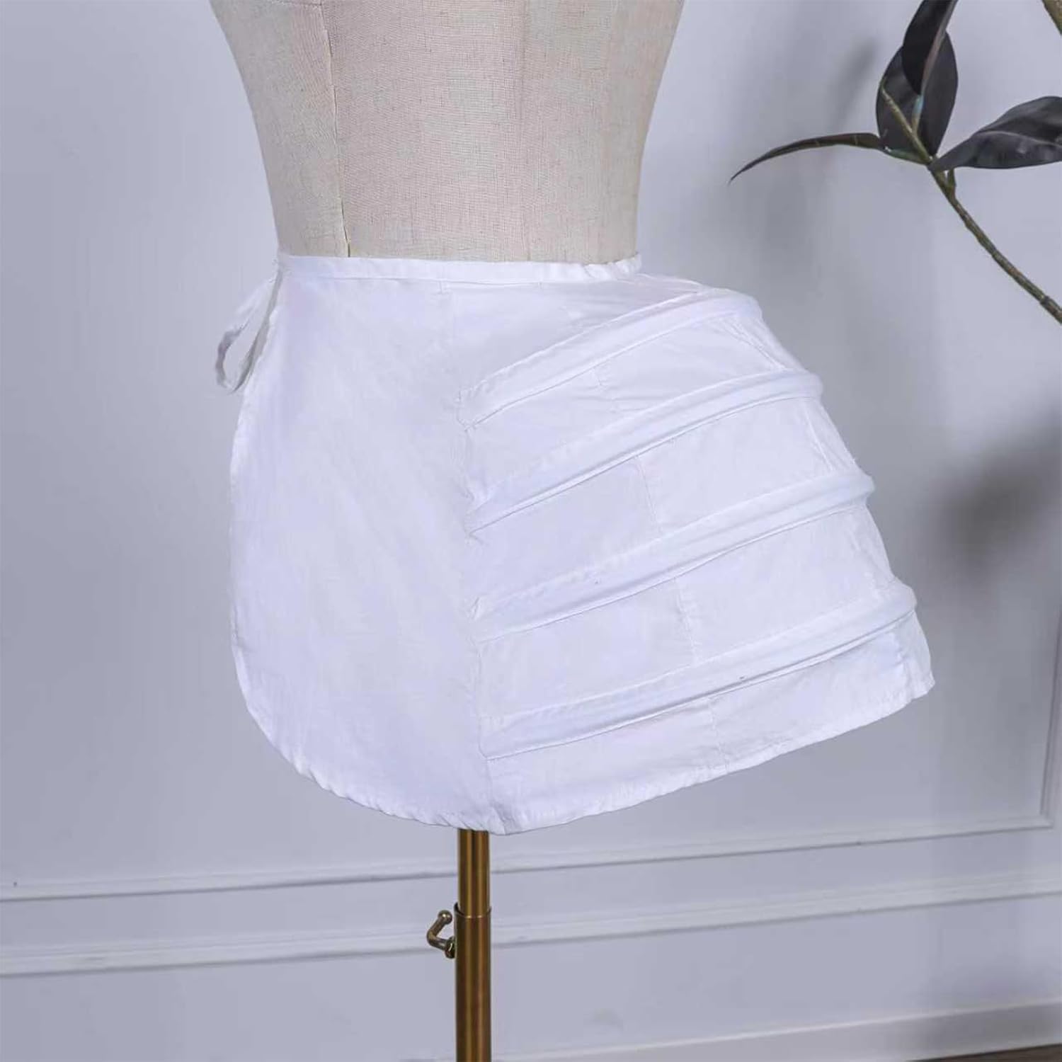 Victorian Dress Bustle Rococo Pannier Petticoat Crinoline Hoop Skirt White Cage Pannier - Image 3
