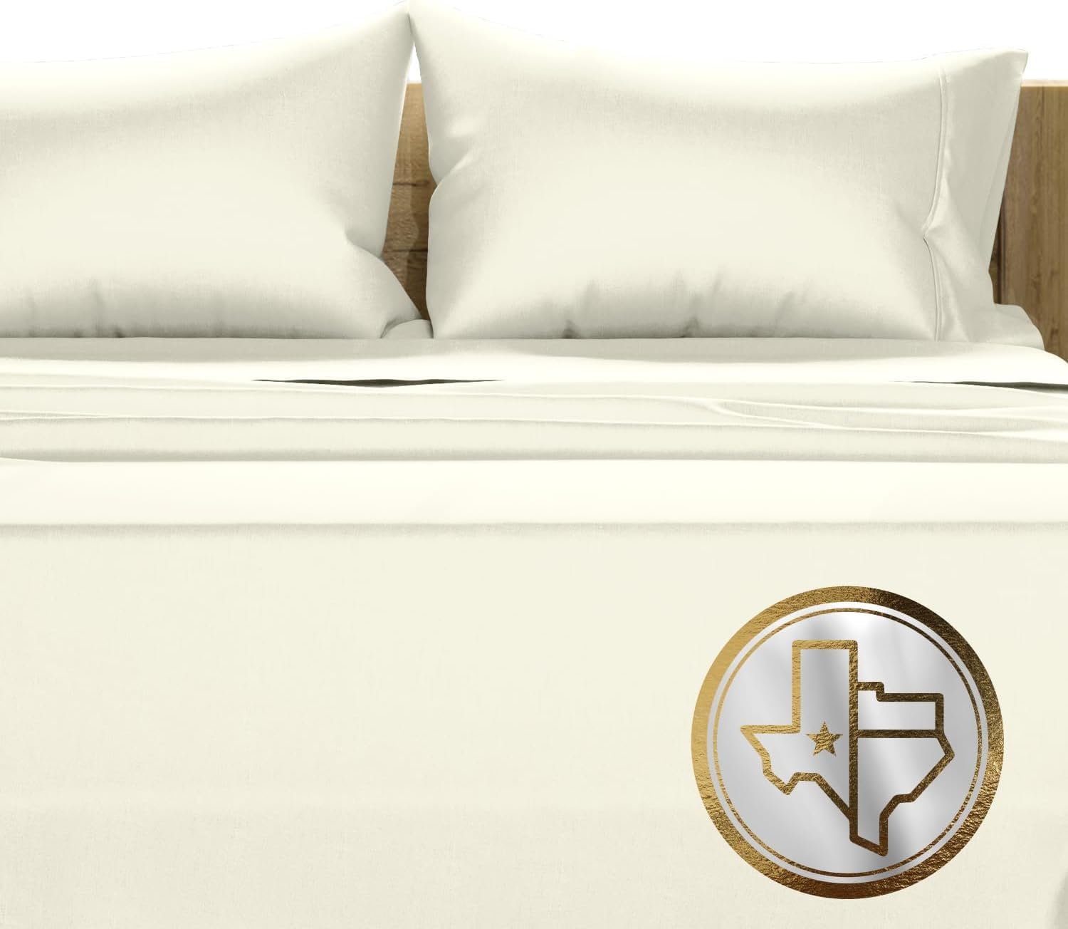 texas linen co. 100% egyptian cotton sheets twin xl size - 1000 thread count 3 pc twin xl sheet sets cotton, college dorm sheets twin xl set, 16" deep pocket luxury cooling bed sheets - ivory twin xl ivory