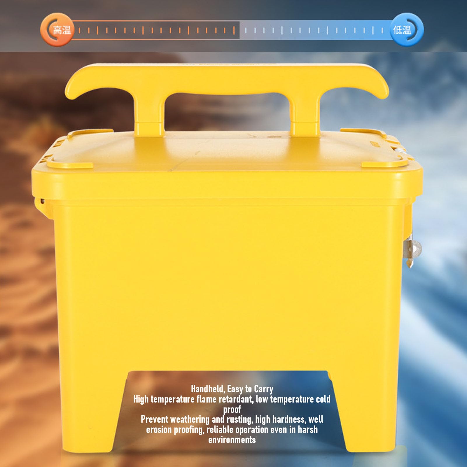 Cocoarm Scatola di Distribuzione dell'alimentazione, Presa Elettrica Portatile Impermeabile con 6 Prese, 16 A per Cantiere e Uso Esterno