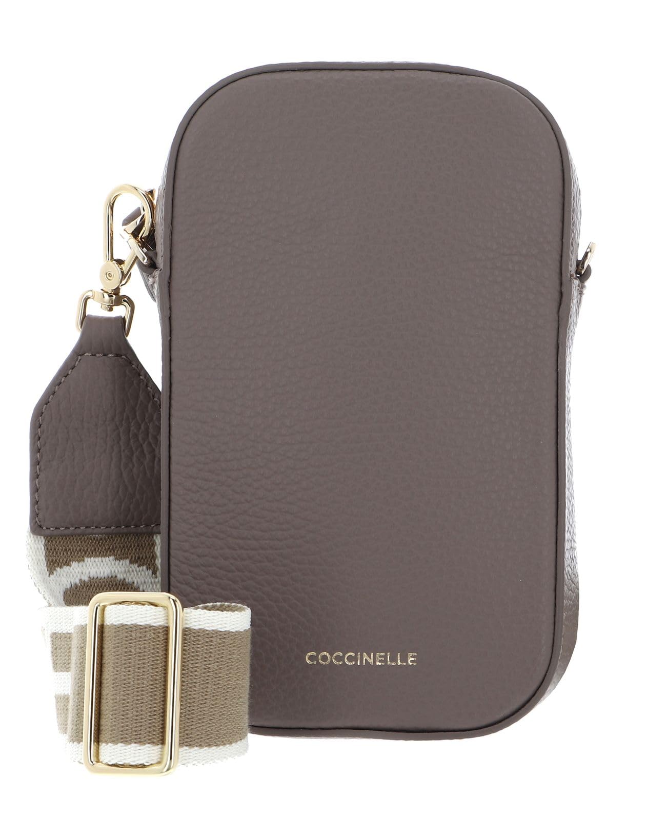 Coccinelle Leder Umhängetasche Handytasche Tebe Hi-Tech Accessoire Grained Leather