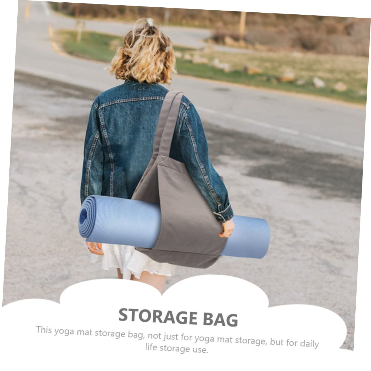 Abaodam Yoga Mat Tragetasche Robuste und Tragbare Aufbewahrungslösung für Yogamatten und Zubehör für Outdoor Reisen Großvolumig Langlebig