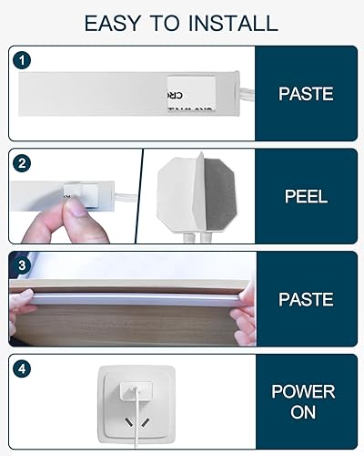 Miniatura 4 de Daymeet Luces para debajo del gabinete enchufables, iluminación ultra fina con sensor de movimiento de 12 pulgadas, 3 temperaturas de color, 3500 K,