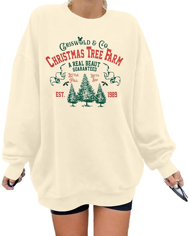 Christmas Sweatshirt Women Oversized Merry and Bright Sequin Shirt Xmas Gift Sweaters Christmas Vacation Long Sleeve Tops