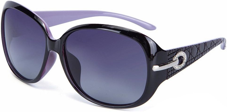 Women's Latest Style Oversized Polarised Sunglasses 100% UV Protection Set with Rhinestones