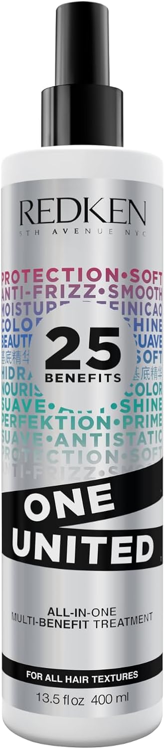 Redken One United, Leave-in Multibenefícios, Fórmula Livre de Sulfatos e Parabenos, Tratamento com Proteção Térmica até 230°C para Todos os Tipos de Cabelos