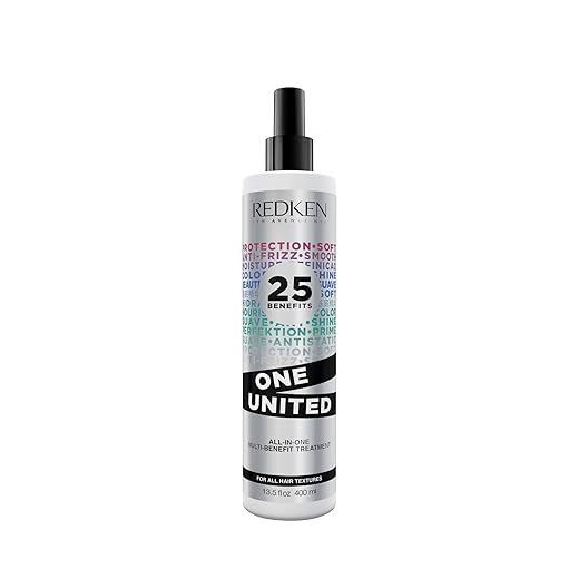 Redken One United, Leave-in Multibenefícios, Fórmula Livre de Sulfatos e Parabenos, Tratamento com Proteção Térmica até 230°C para Todos os Tipos de Cabelos