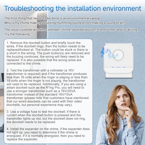 BITIWEND Funksignal Weiterleitung für Gegensprechanlage Klingelanlagen Türklingel und Gong Funk Erweiterung Set Funkkonverter 3-24V AC/DC mit Empfänger 0-110dB