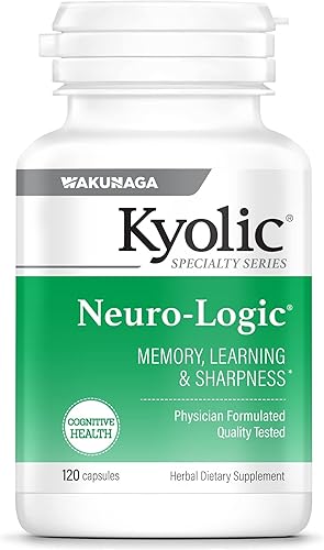 Kyolic Specialty Series Neuro-Logic, para memoria, aprendizaje y nitidez *, 120 cápsulas
