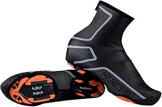 Lesrly-Cycle Überschuhe, winddicht und reflektierend, wasserdicht, Reißverschluss, hohe Elastizität, Wärme, geeignet für R...