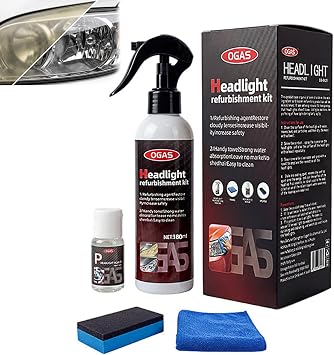 Professional Car Headlight Restoration Kit, Cleaning and Polishing Spray, Multifunctional Headlight Oxidation Remover, for Vehicle Maintenance