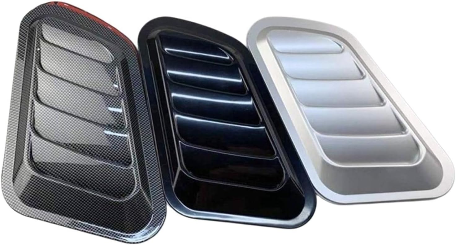 Compatible For Car Accessories Tuyere Refit Car Stickers Car Decorative Air Flow Intake Hood Scoop Bonnet Vent Cover(Black) image 2