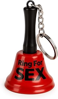 Porte-clés Ring for Sex - Clochette d'appel coquine - Sonnette d'appel du sexe couleur rouge - Porte-clefs gadget amusant, cadeau Saint-Valentin