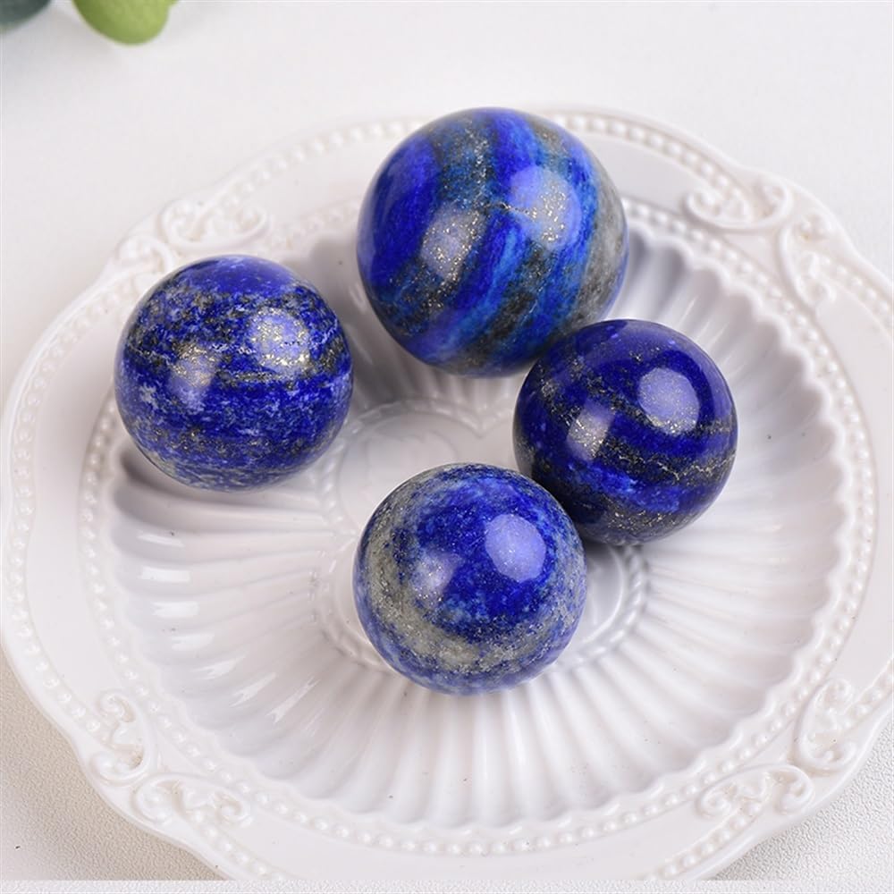 1pcs Lapis Lapis Quartz Ball Polished Globe Crystal Ball Stone Home Decor Beautiful Keepsake Gift Ornaments (Size : 60-70mm)