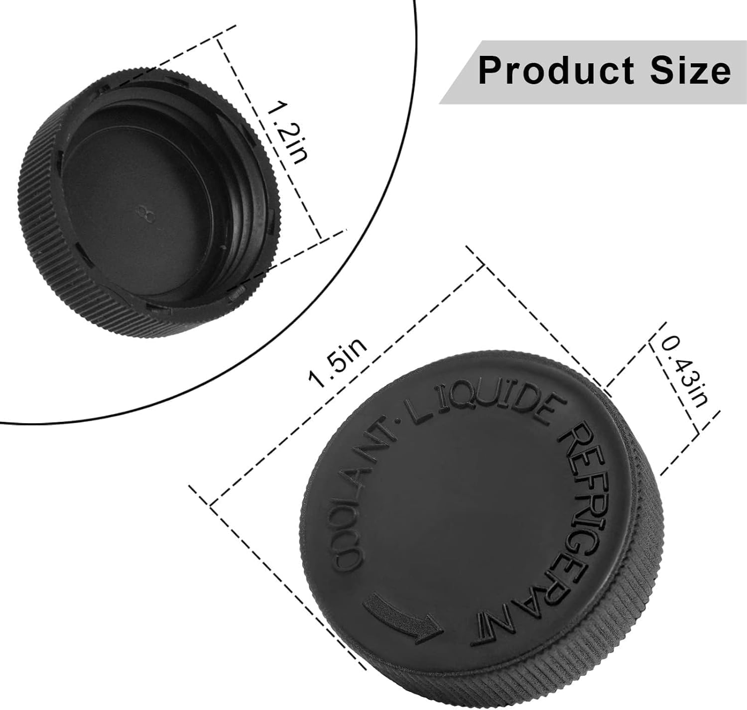 SecosAutoparts 21712-79900 Engine Coolant Overflow Reservoir Tank Black Cap Fit For Nissan 350Z 370Z Murano Juke Rogue Versa Quest, Fit For Infiniti EX35 FX37 EX37 G35 Q70 QX50 G25 G37 2003-2017