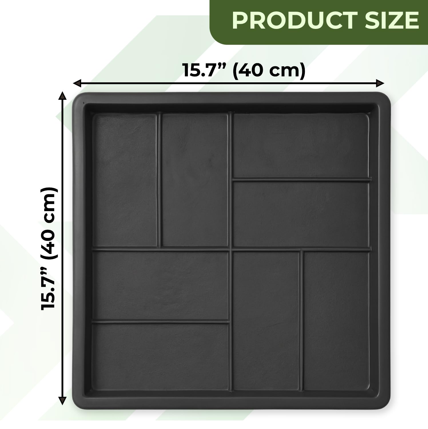 1 pcs Plastic Mold Concrete Parquet Patio Paving Mold - Large Reusable Beautiful Pathmaker Precast Concrete Molds and Forms Stampcrete for Walkways