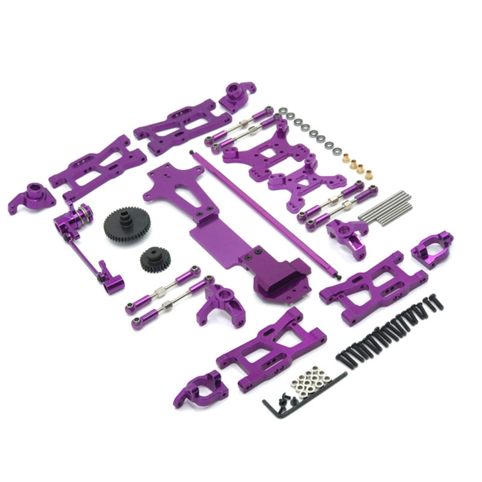 rc-teilesatz kompatibel ersatzteile-Set mit Schrauben stabil schraubenset mit unterlegscheiben und sicherungsmuttern für modellbauer, Lila