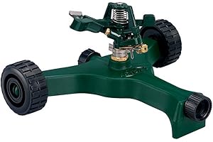Orbit Brass Impact Sprinkler on Heavy-Duty Wheeled Base