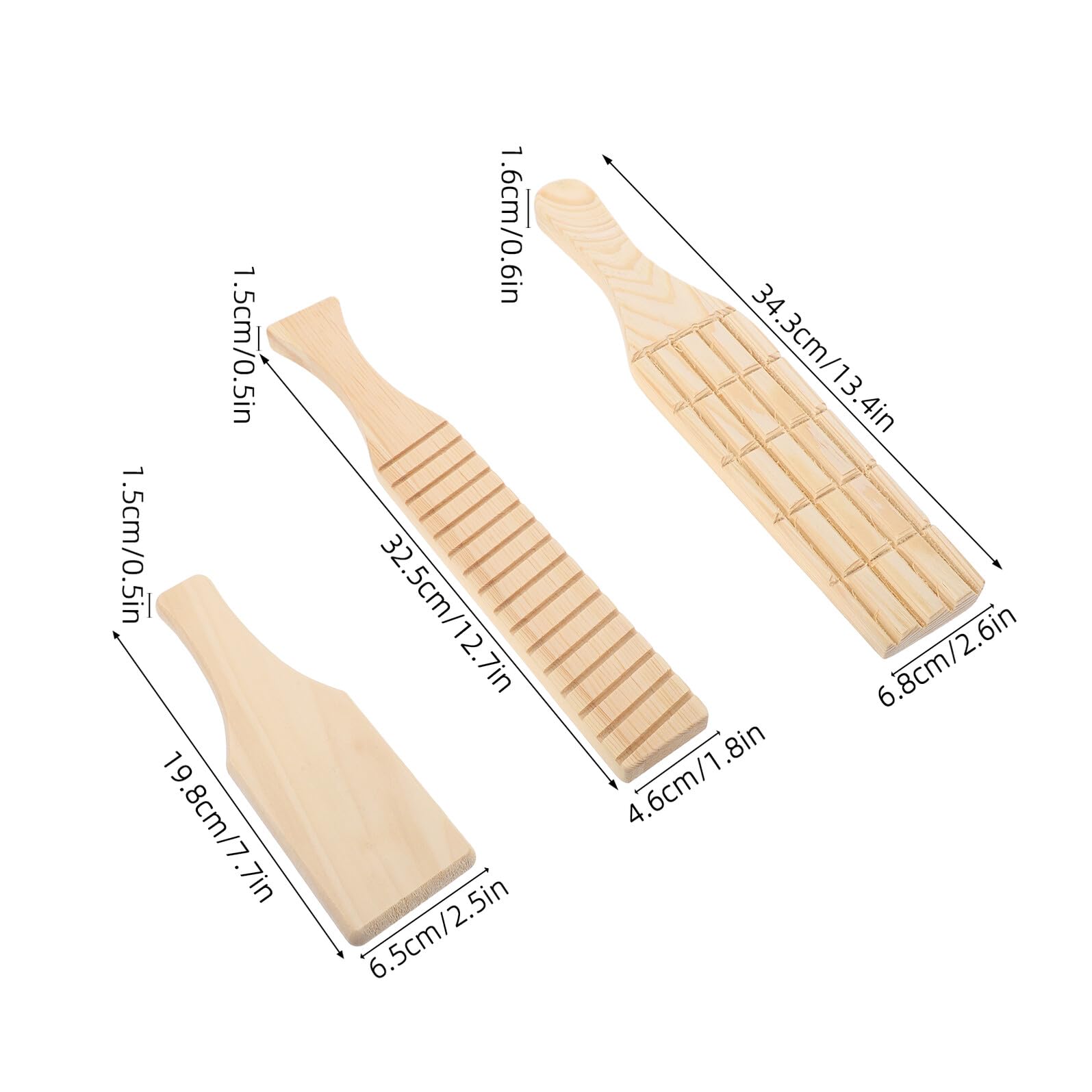 3 Piezas Losa de Arcilla de Cerámica de Madera para Modelar Arcilla Herramientas para Cerámica de Construcción Manual Paleta de Madera Lisa para Principiantes