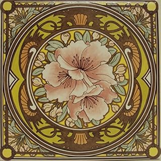 Morning Awakening Decorative Ceramic Tile Mucha Ladies Flowers Floral 6" Tile Hand Decorated UK