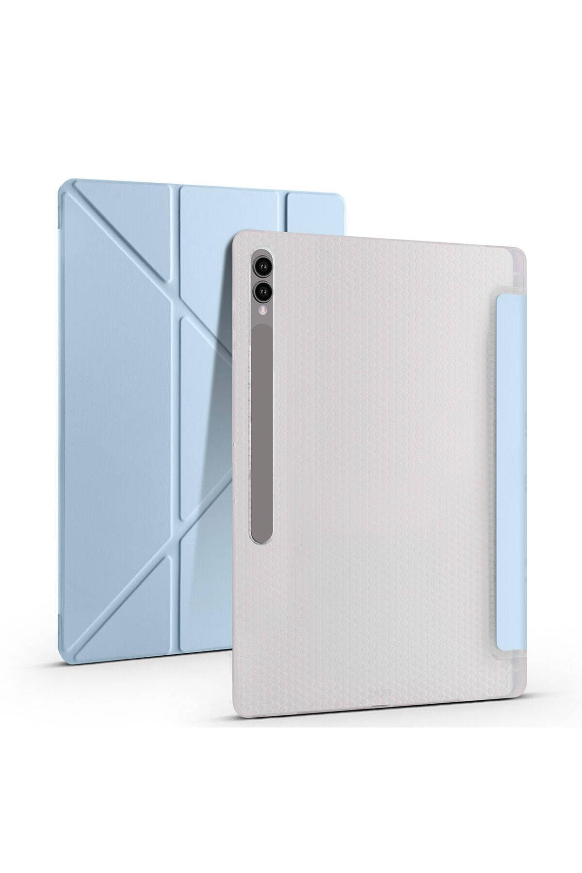 CONSTRAIN - Galaxy Tab S9 Ultra Kılıf ile Uyumlu Tri Folding Kalem Bölmeli Standlı Kılıf-Koyu Yeşil 4