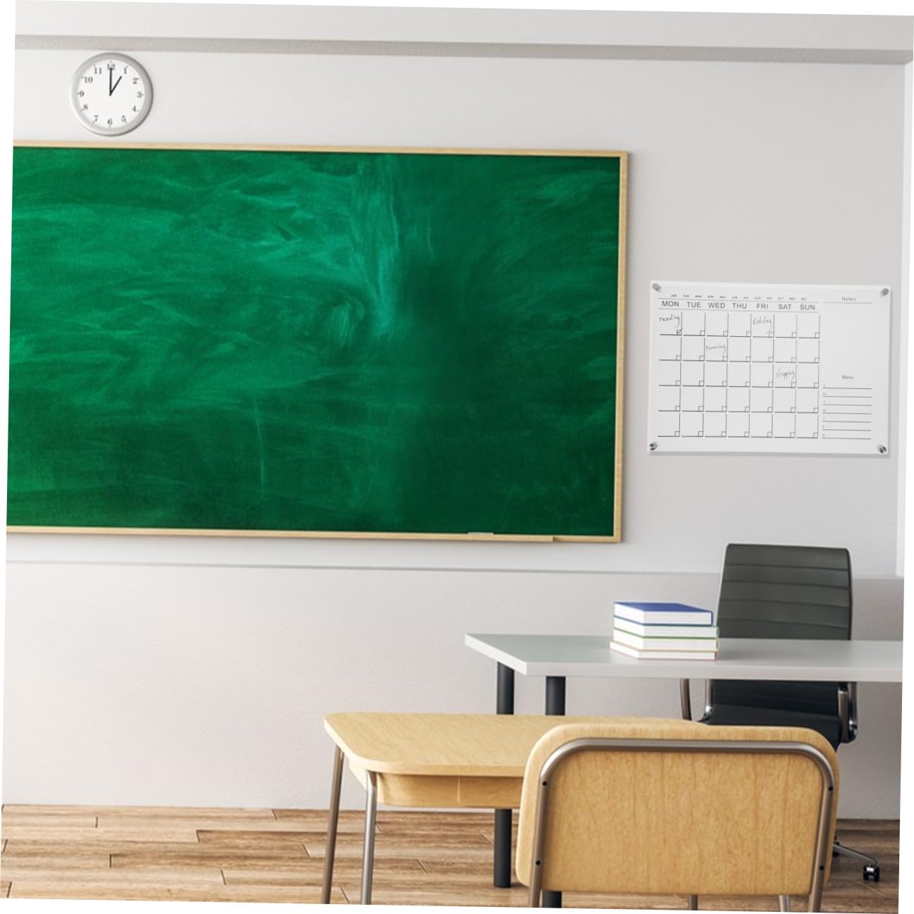 Lavagna Cancellabile in Acrilico Parete Planner Settimanale Riutilizzabile Scrivibile con Pennarello Incluso Facile Appendere per Casa e Ufficio Colore Casuale