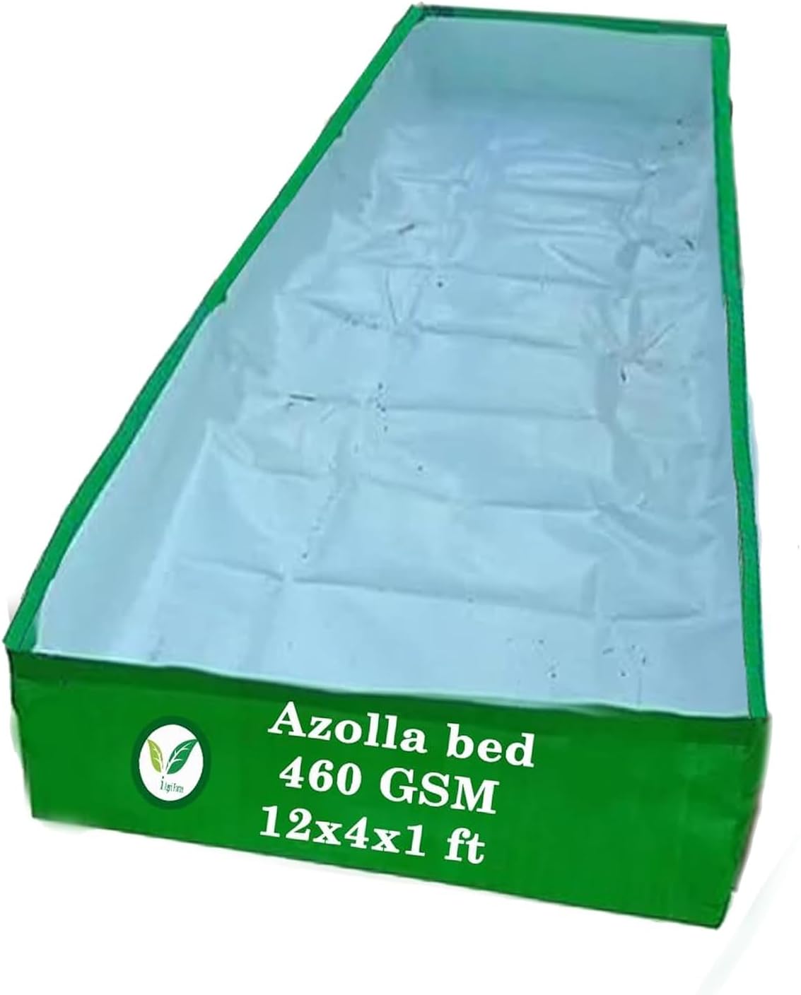 IAgriFarm 460 GSM HDPE UV Stabilize, (Green, 12ftx4ftx1 ft) - Pack of 1 - Azolla Bed