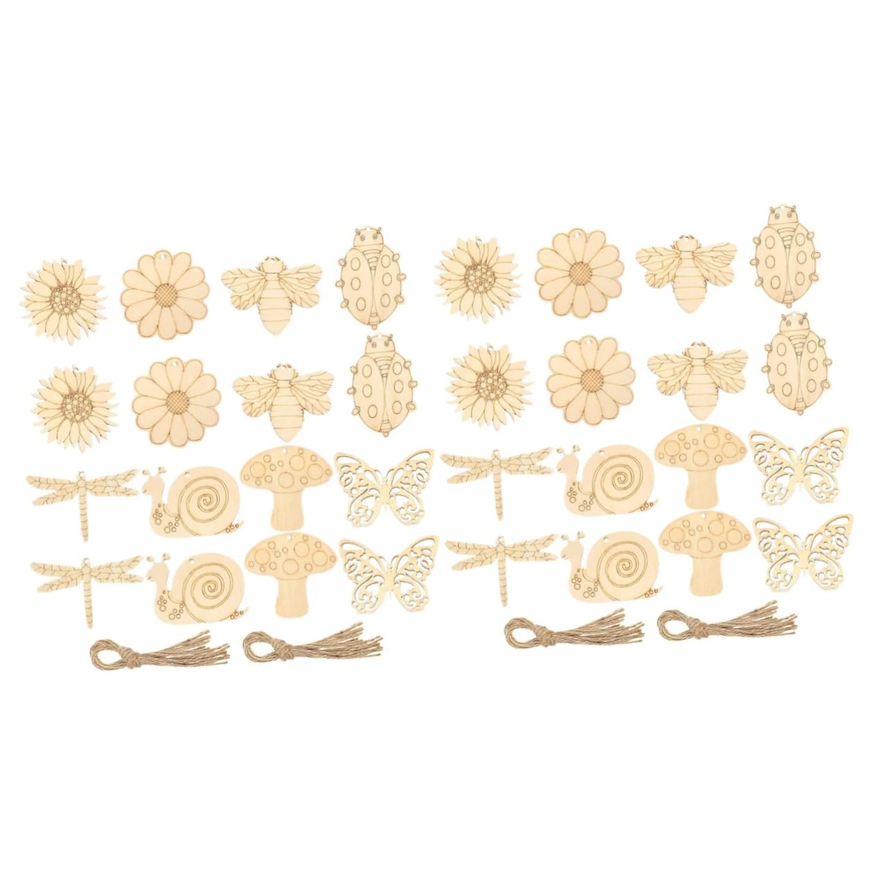 TOYANDONA 160stücke Unvollendete Holzscheiben Für Bastelprojekte Holzschnitt-zubehör Für Malerei Und Dekoration Für Erwachsene Designs