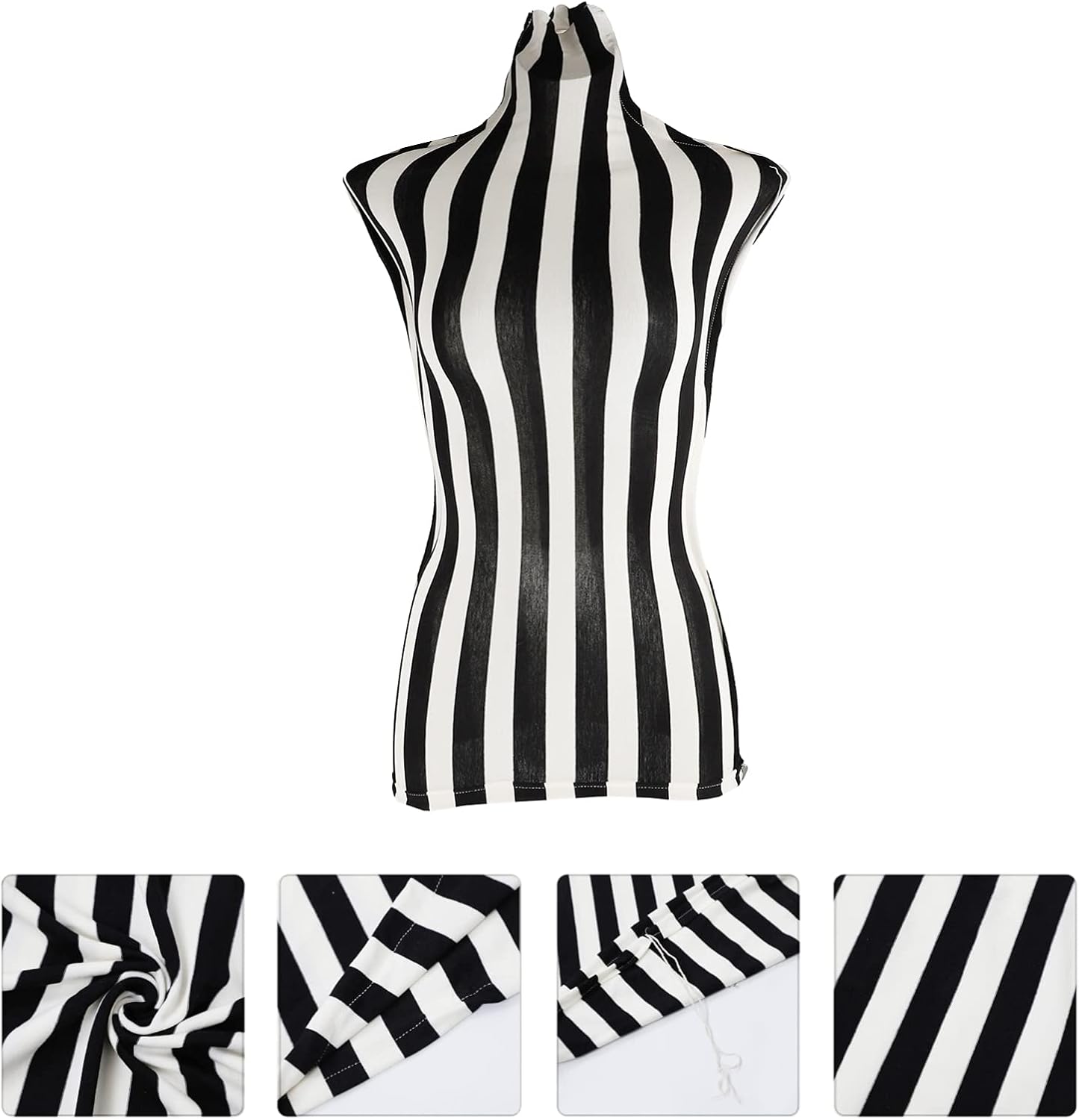ULTECHNOVO 2Pcs Female Mannequin Cloth Cover Stretchable Fabric Dress Form Overlay for Retail Display Torso Washable Upper Body Dummy Protector for Sewing and Photography