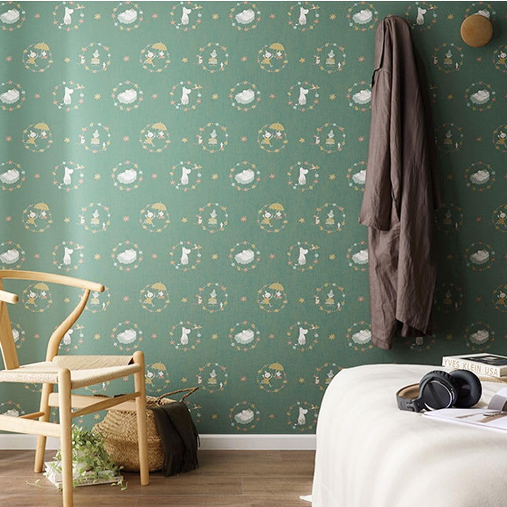  インテリアクロス　2枚 Amazon | 壁紙屋本舗 壁紙 のり付き MOOMIN ムーミン 北欧 アクセント