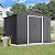 CrownLand Outdoor Vented Backyard Garden Storage Shed 6X8 Feet Tool House with Double Doors Outdoor Lawn Steel Roof Sheds (Gray) Grey