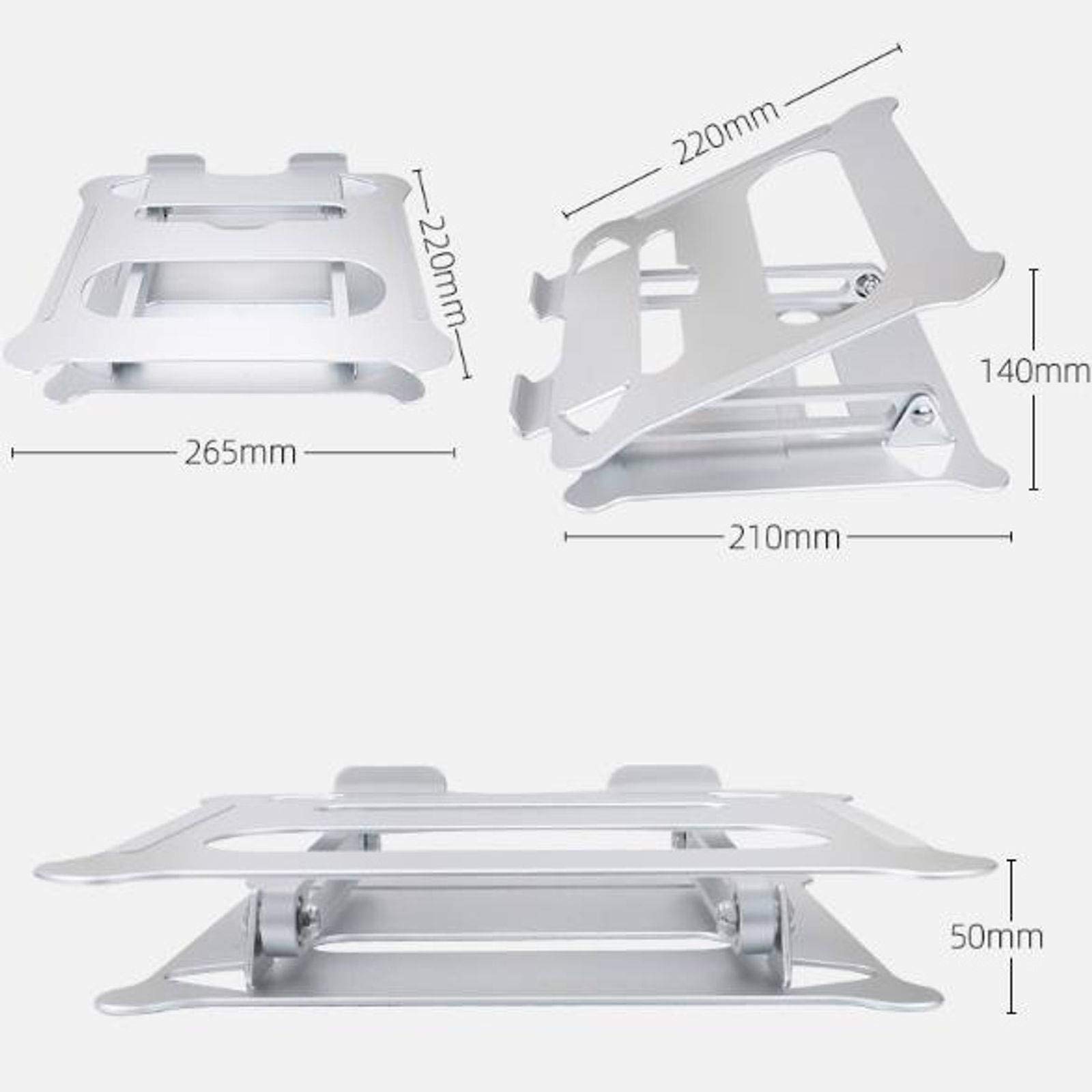 Supporto per Laptop in Alluminio, Supporto per Laptop Multi-Angolo Regolabile e Pieghevole con Supporto per Ventilazione Termica Supporto ergonomico Adatto per Laptop Notebook Tabl