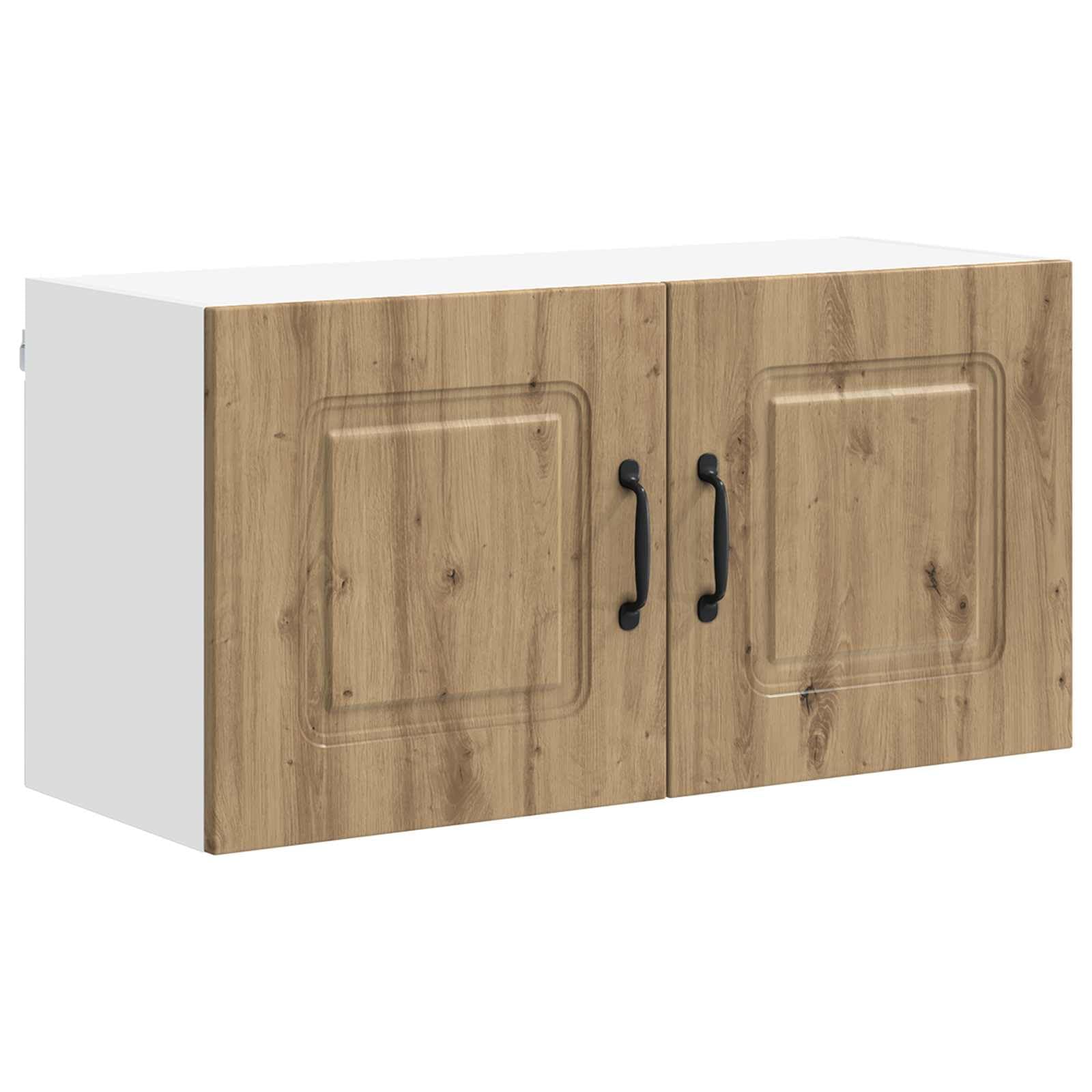 Kalmar Küchenschrank Artisan-Eiche, 80x31x40 cm, Holzwerkstoff, Hängeschrank mit reichlich Stauraum für Kochutensilien