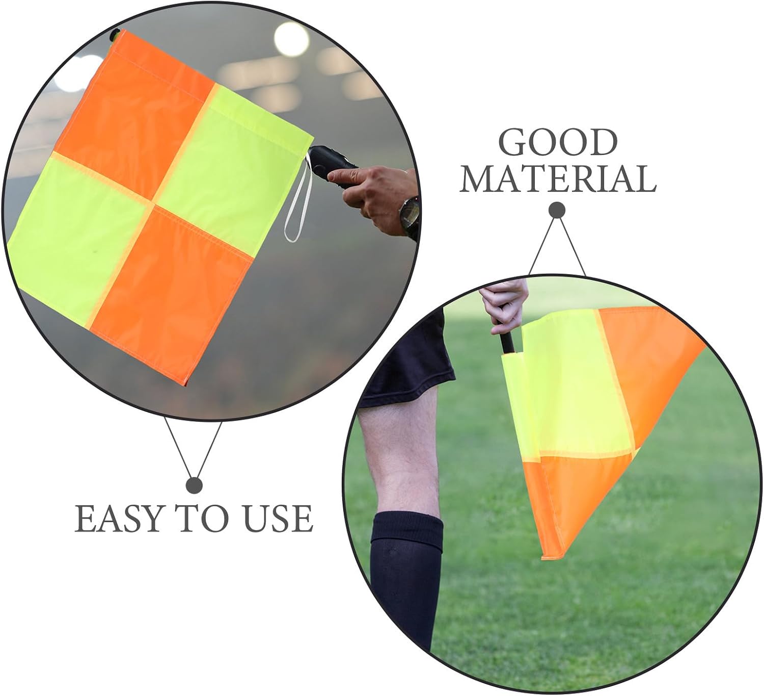 8pcs Soccer Referee Flags Set and Playing Field Corner Flags for Football and Volleyball, Lightweight Polyester Material, Fade-resistant Design for Outdoor Games and Matches