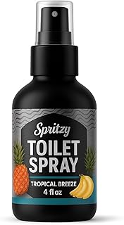 Toilet Spray (4 fl oz) | 600+ Sprays | Bathroom Spray w/Many Scents – Restroom & Bathroom Odor Eliminator – Essentials for a Fresh, Confident Bathroom (Tropical Breeze)
