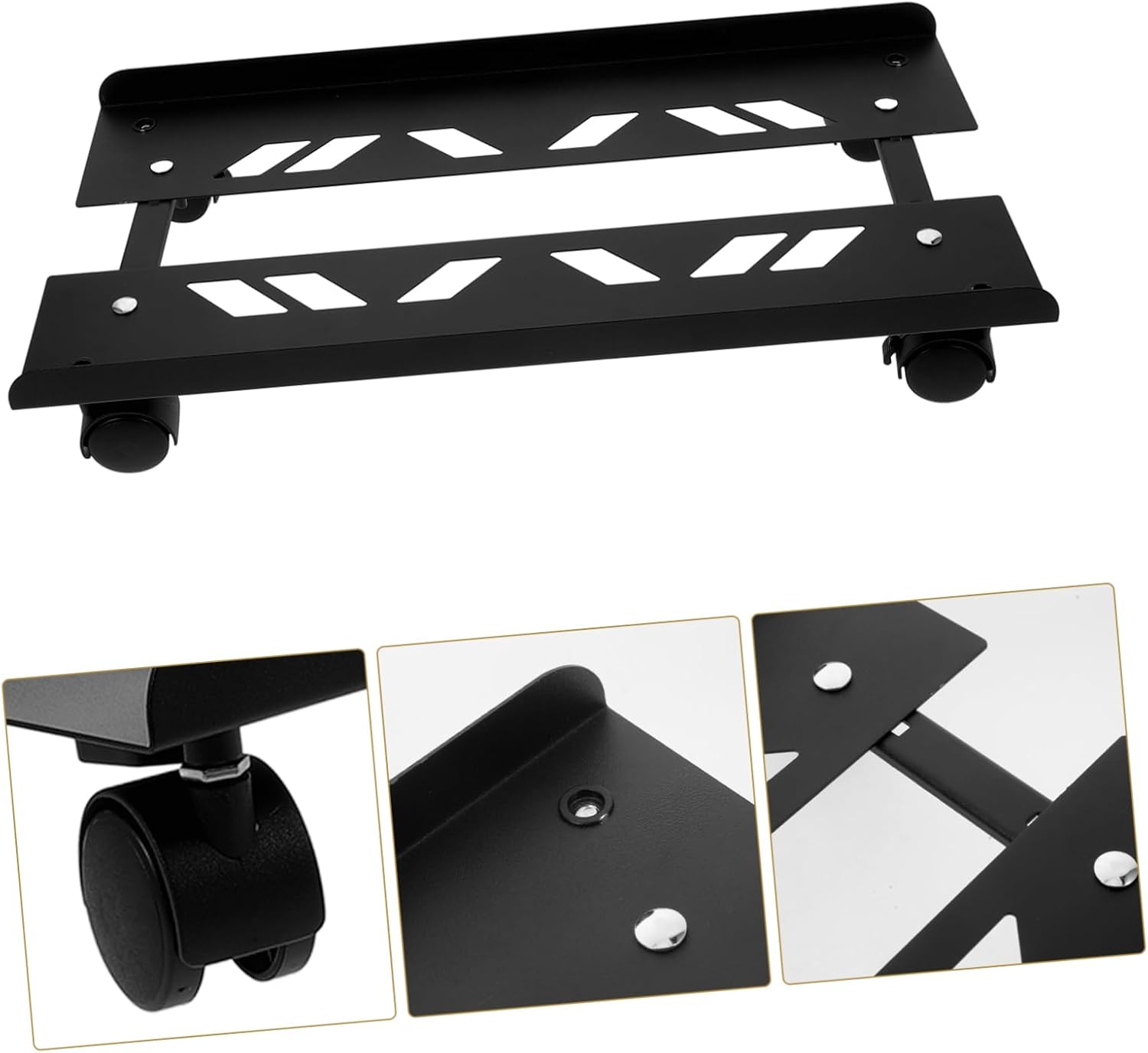 Movable CPU Stand with Wheels Computer Tower Holder Under Desk Height Stand for Easy Cleaning and Ventilation Durable Cold Rolled Steel Design