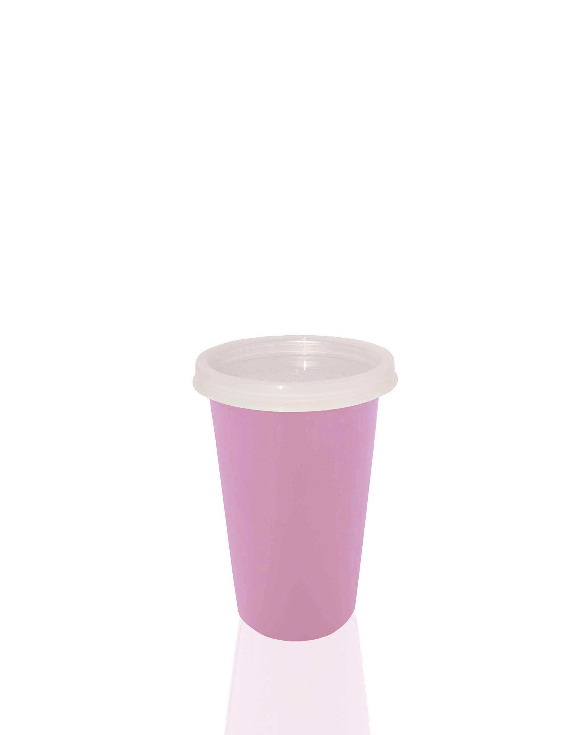 PDDFALCON Stainless Steel Glass With Straw And Straw And Lid - 1 Piece, Pink, 300 Ml 2
