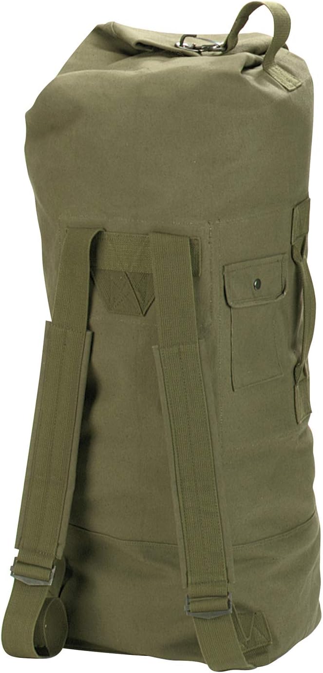 Gi Style Canvas Double Strap Duffle, Olive Drab