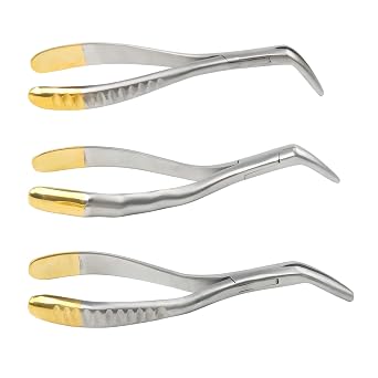 3PCS/Set Dental Root Forceps Set Minimally Invasive Broken Root Extractor Include Upper Jaw Lower Mandible Universal